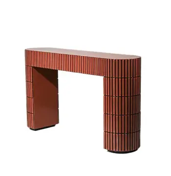 Console Table Aluminium Burnt Umber